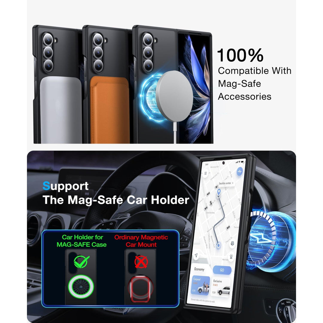 MagSafe Slim Case for Galaxy Z Fold 6 - Matte Black - DOKUTRONIX