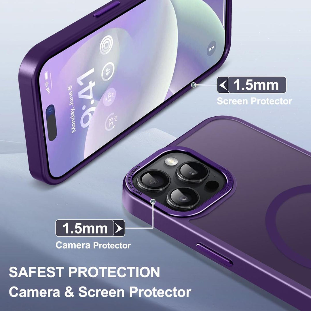 MagSafe SlimGuard: Hot Pink Case for iPhone 15 Pro Max - DOKUTRONIX