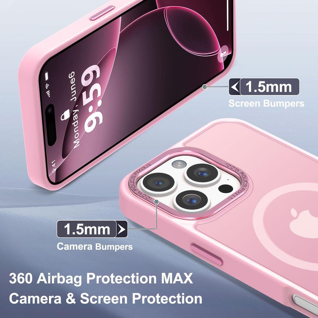MagSafe SlimGuard: Hot Pink Case for iPhone 15 Pro Max - DOKUTRONIX