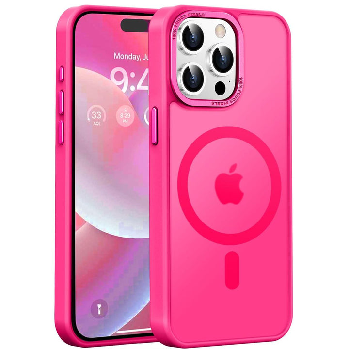 MagSafe SlimGuard: Hot Pink Case for iPhone 15 Pro Max - DOKUTRONIX