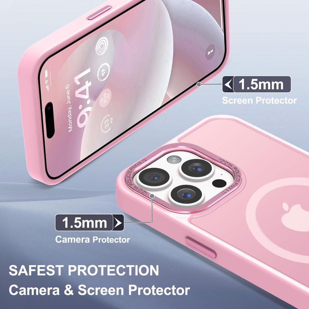 MagSafe SlimGuard: Hot Pink Case for iPhone 15 Pro Max - DOKUTRONIX