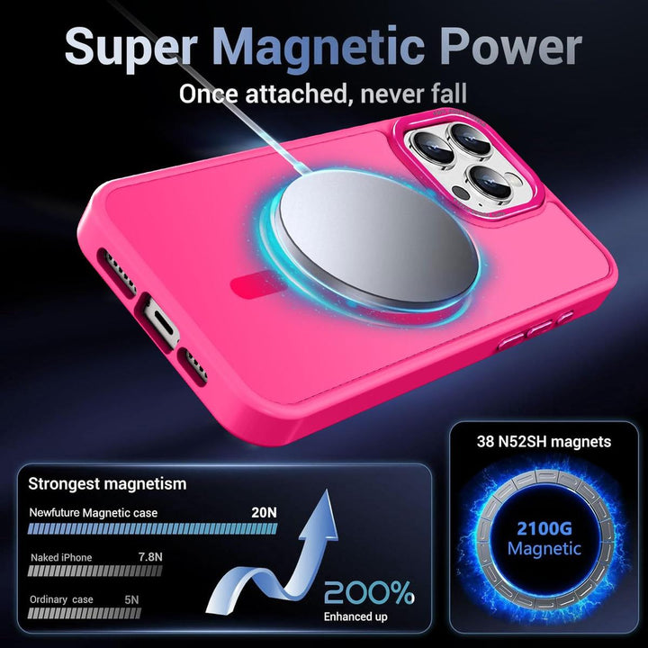 MagSafe SlimGuard: Hot Pink Case for iPhone 15 Pro Max - DOKUTRONIX