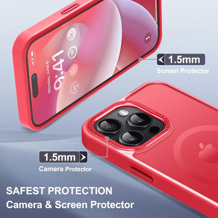 MagSafe SlimGuard: Hot Pink Case for iPhone 15 Pro Max - DOKUTRONIX