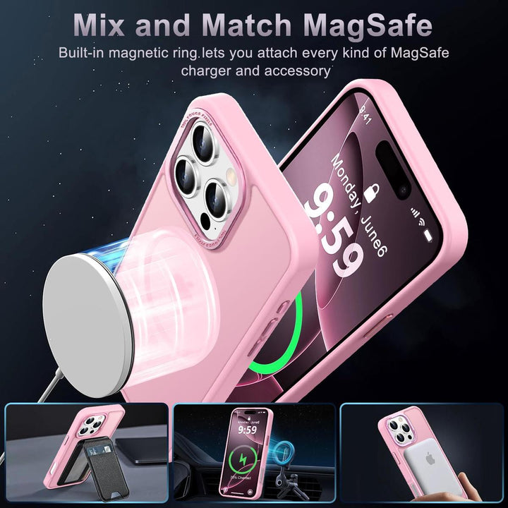 MagSafe SlimGuard: Hot Pink Case for iPhone 15 Pro Max - DOKUTRONIX