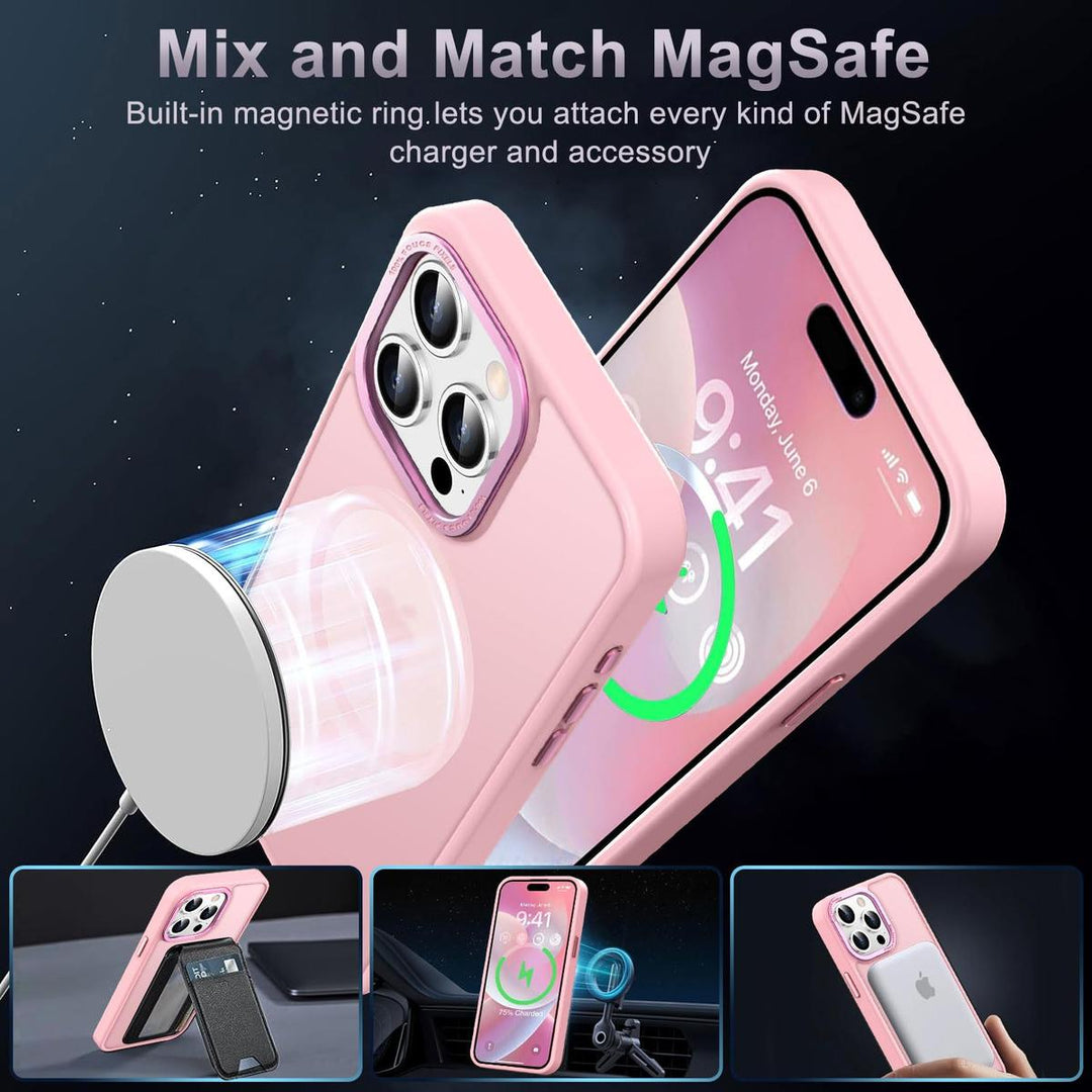 MagSafe SlimGuard: Hot Pink Case for iPhone 15 Pro Max - DOKUTRONIX
