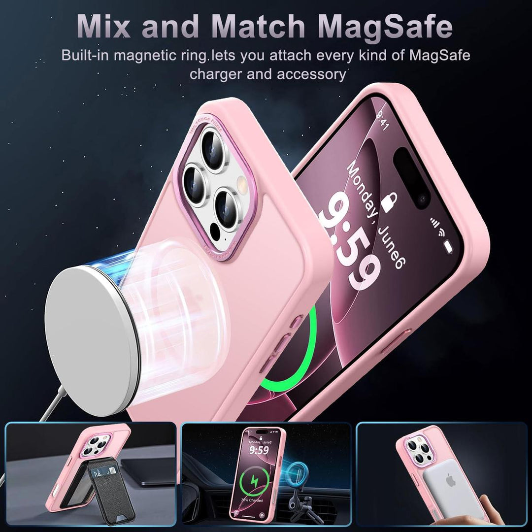 MagSafe SlimGuard: Hot Pink Case for iPhone 15 Pro Max - DOKUTRONIX