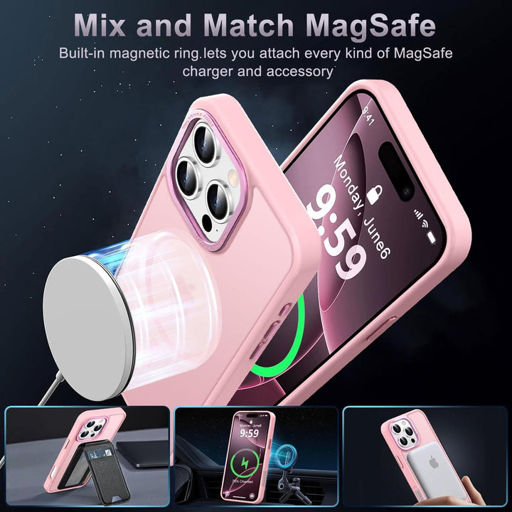 MagSafe SlimGuard: Hot Pink Case for iPhone 15 Pro Max - DOKUTRONIX