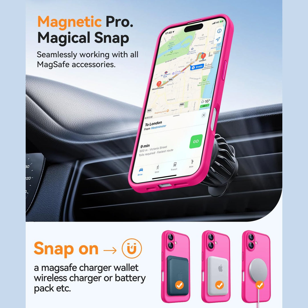 MagShield for iPhone 16 Plus - Hot Pink - DOKUTRONIX
