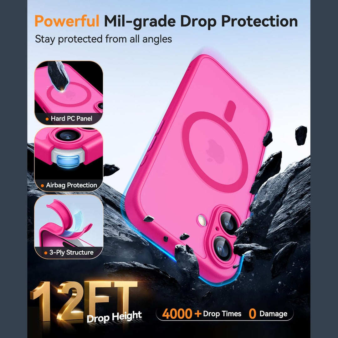 MagShield for iPhone 16 Plus - Hot Pink - DOKUTRONIX