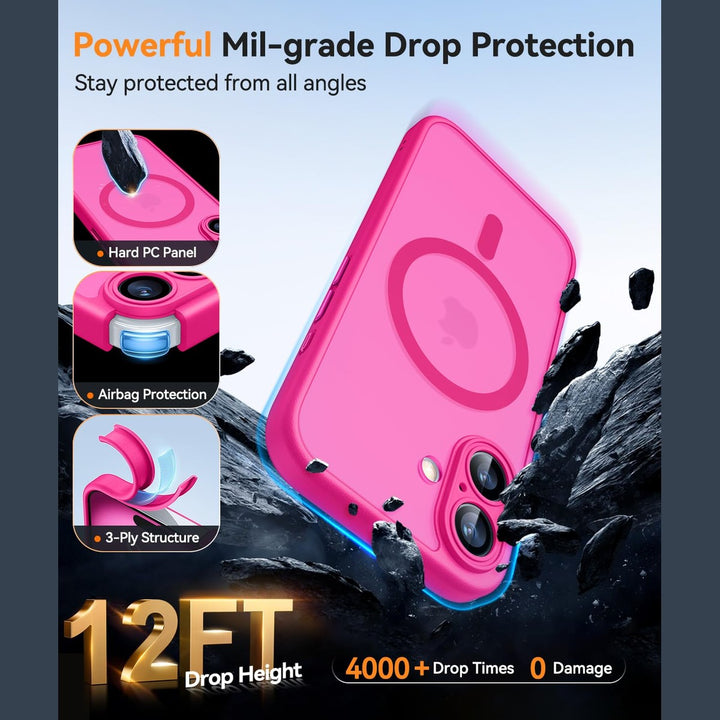 MagShield for iPhone 16 Plus - Hot Pink - DOKUTRONIX