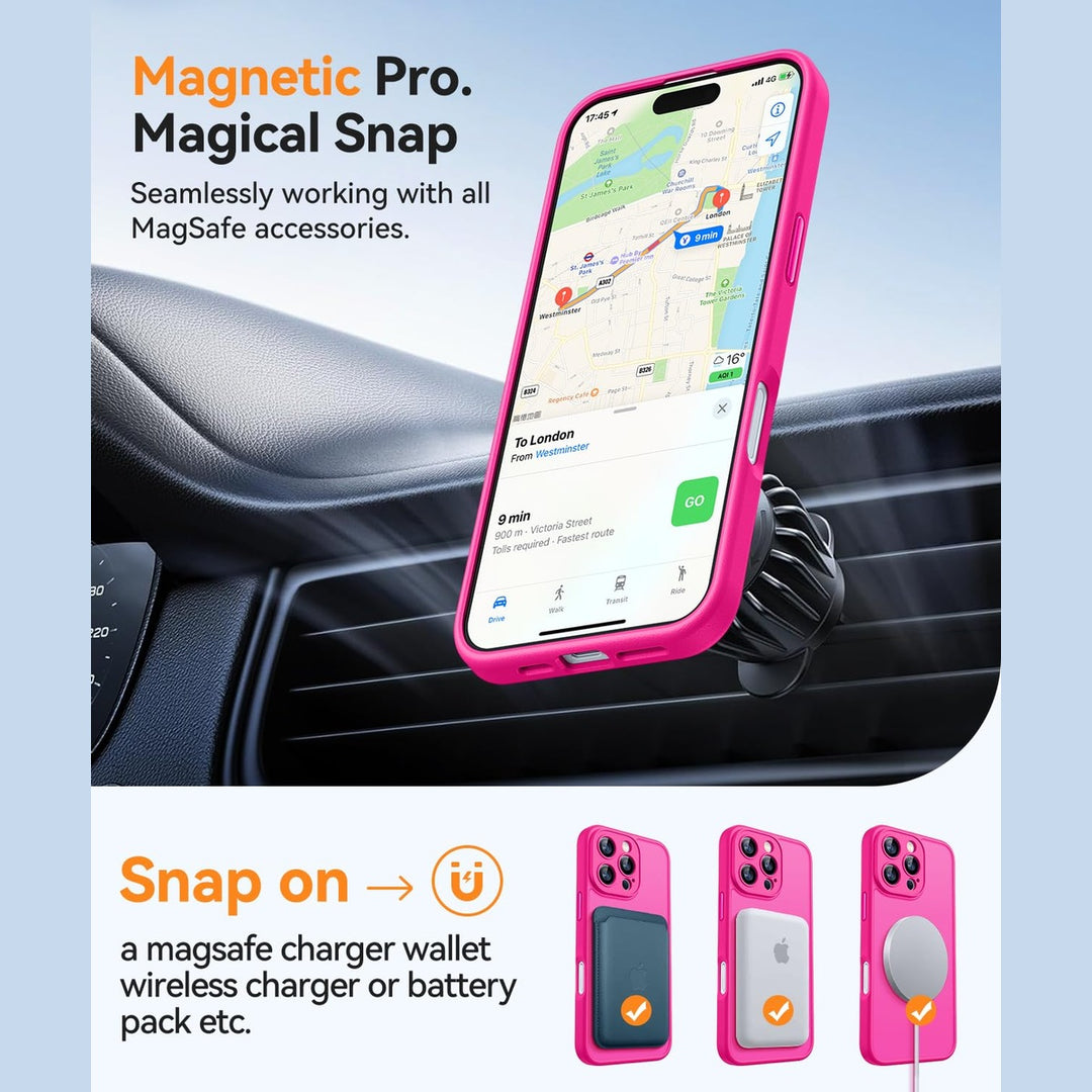 MagShield for iPhone 16 Plus - Hot Pink - DOKUTRONIX