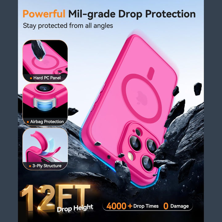 MagShield for iPhone 16 Plus - Hot Pink - DOKUTRONIX