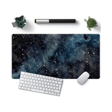 Cute Gaming Mouse Pad - Large Black Starry Sky Desk Mat