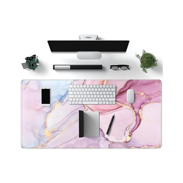 Pink Rose Gold Marble Desk Mat XXL Mouse Pad