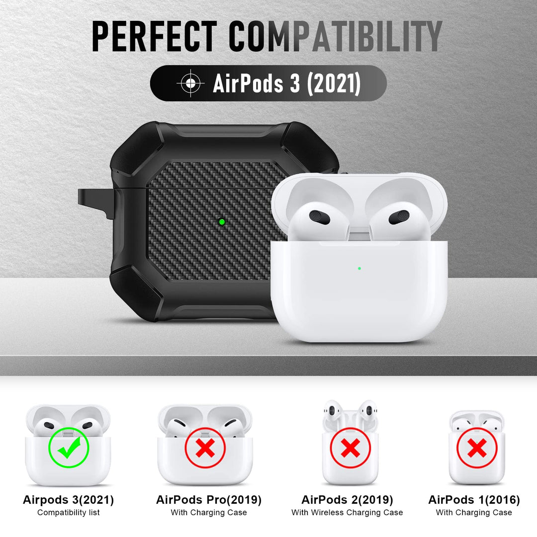 Maxjoy Carbon Fiber AirPods Case with Keychain - DOKUTRONIX