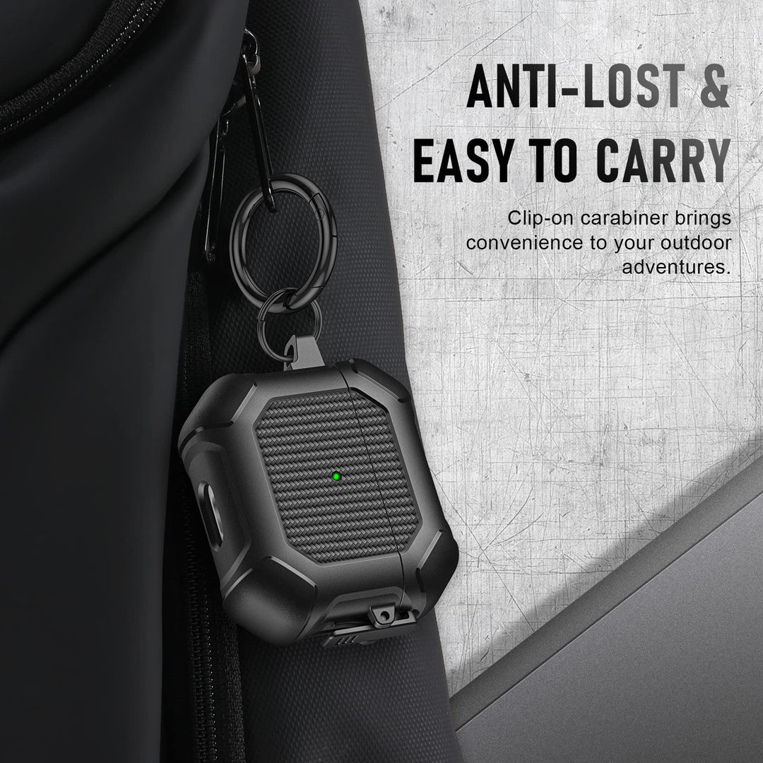 Maxjoy Carbon Fiber AirPods Case with Keychain - DOKUTRONIX