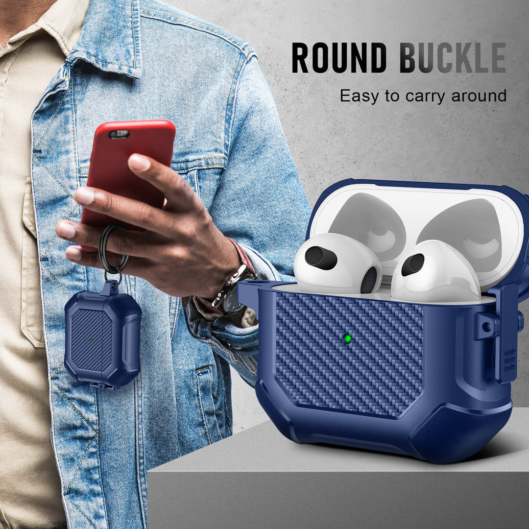 Maxjoy Carbon Fiber AirPods Case with Keychain - DOKUTRONIX