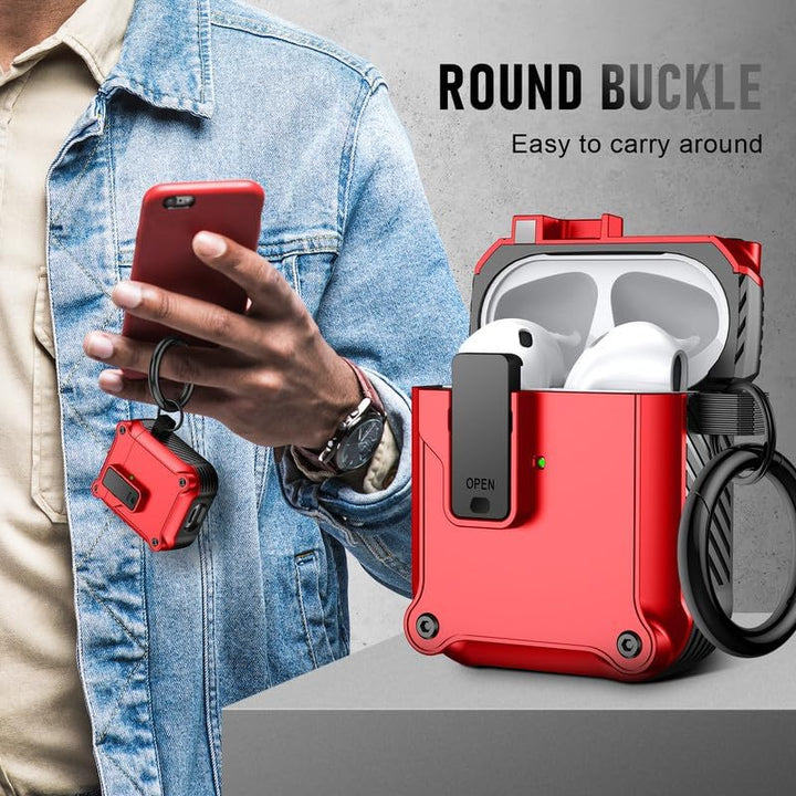 Maxjoy Carbon Fiber AirPods Case with Keychain - DOKUTRONIX