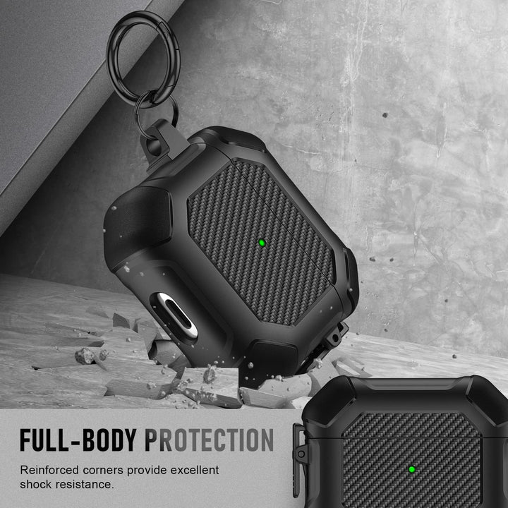 Maxjoy Carbon Fiber AirPods Case with Keychain - DOKUTRONIX