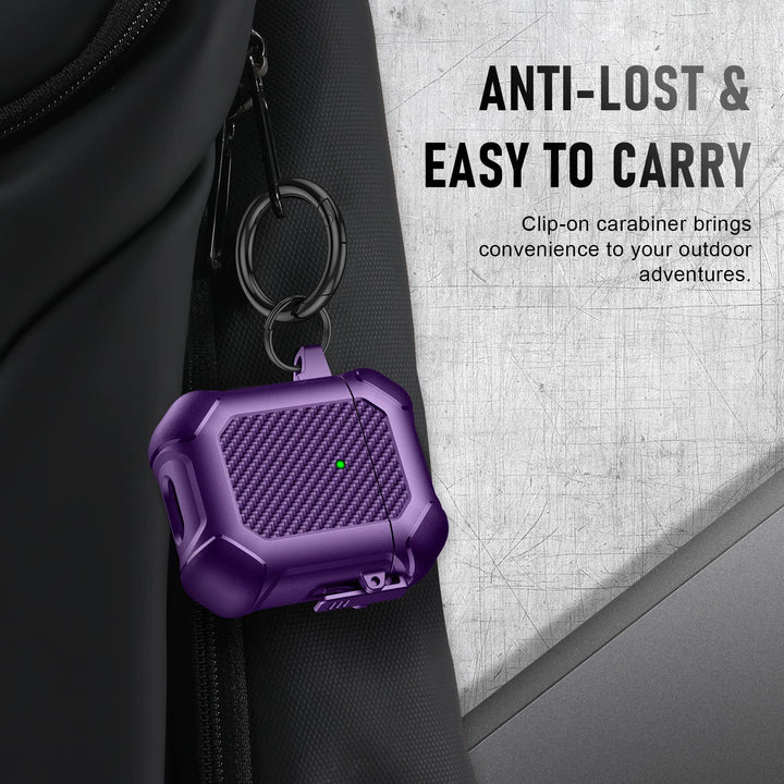 Maxjoy Carbon Fiber AirPods Case with Keychain - DOKUTRONIX