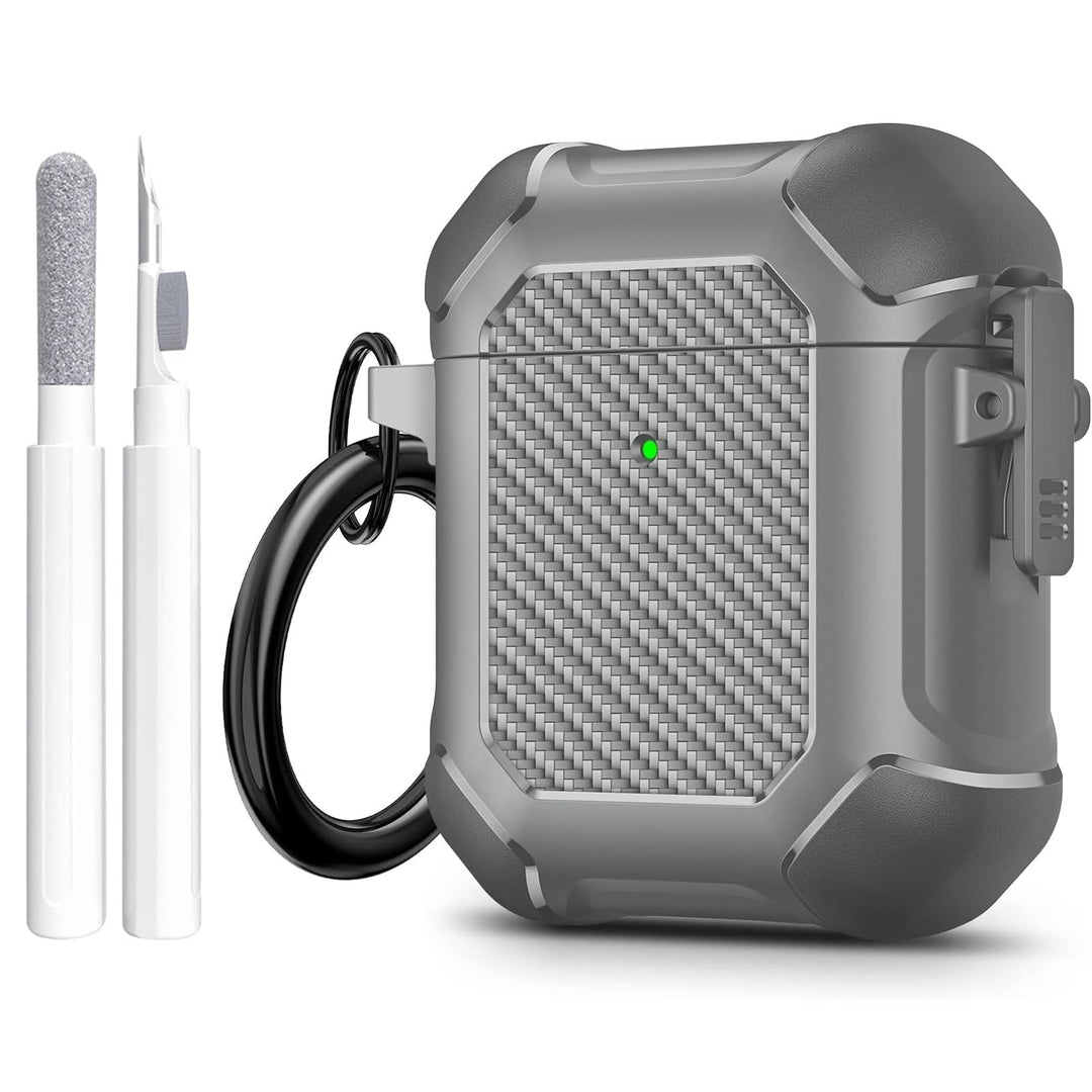 Maxjoy Carbon Fiber AirPods Case with Keychain - DOKUTRONIX