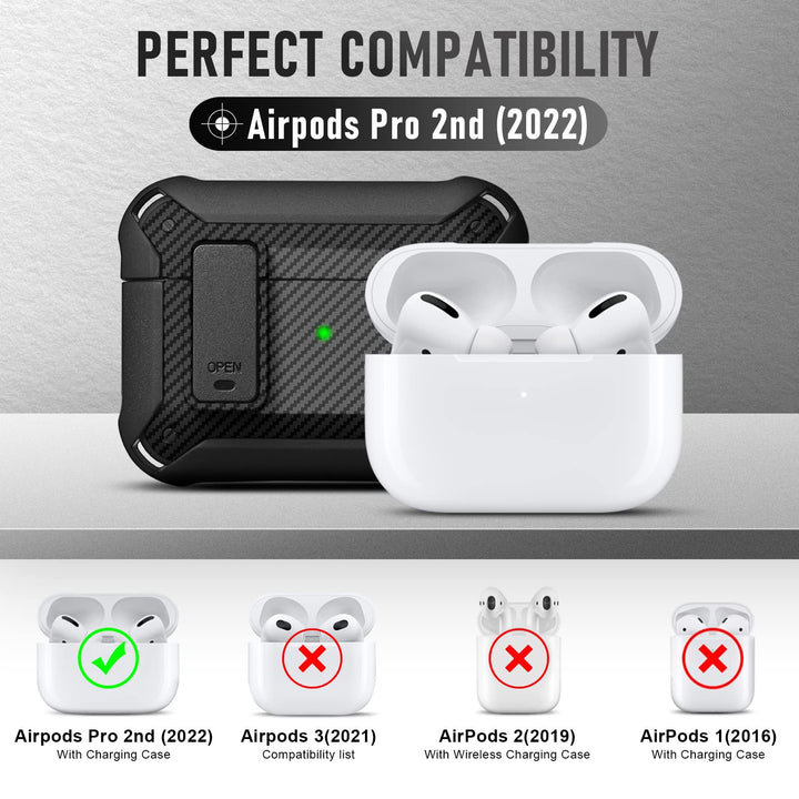 Maxjoy Carbon Fiber AirPods Case with Keychain - DOKUTRONIX