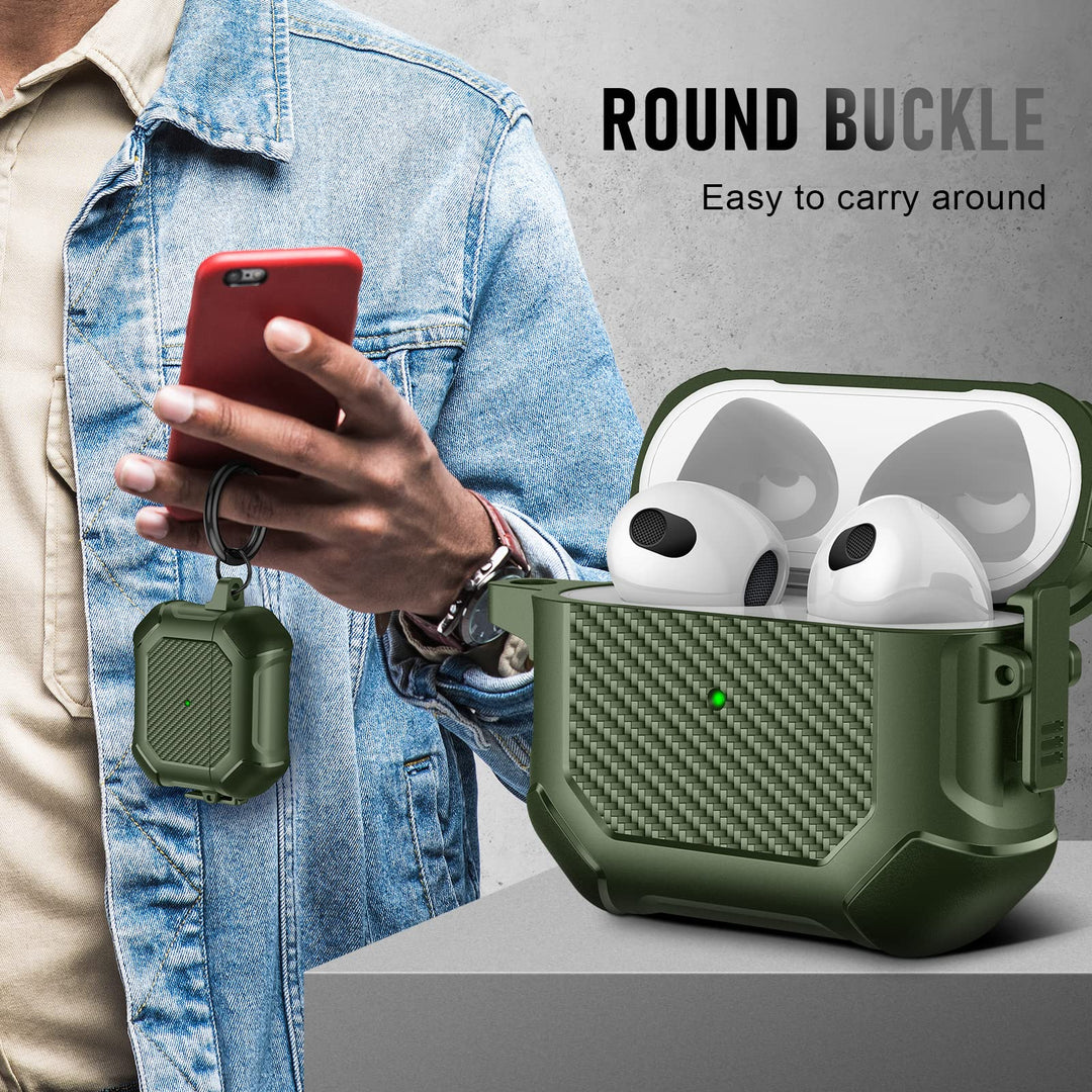 Maxjoy Carbon Fiber AirPods Case with Keychain - DOKUTRONIX