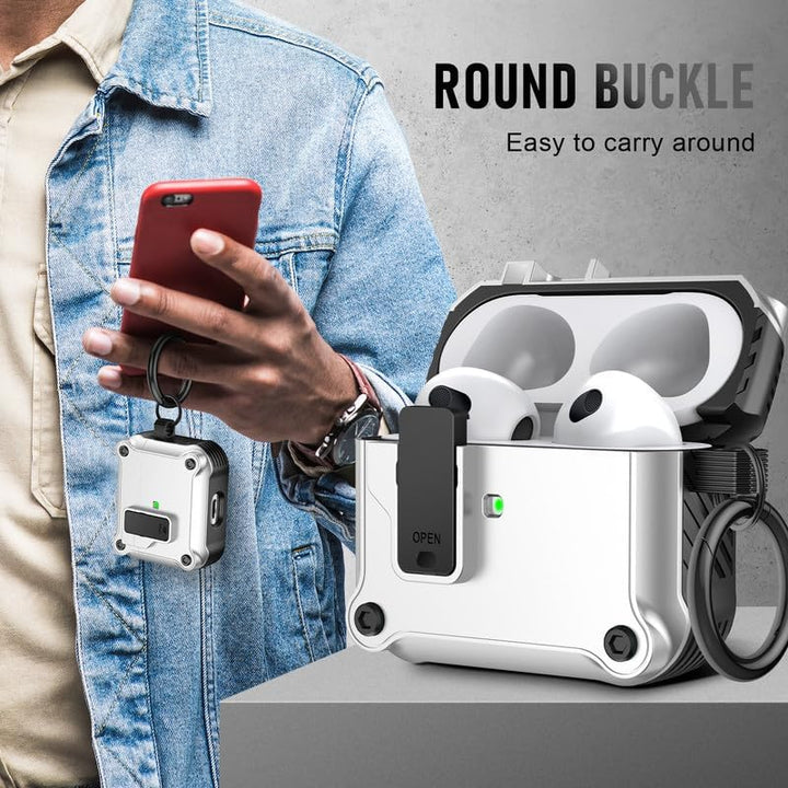 Maxjoy Carbon Fiber AirPods Case with Keychain - DOKUTRONIX