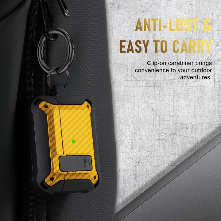 Maxjoy Carbon Fiber AirPods Case with Keychain - DOKUTRONIX