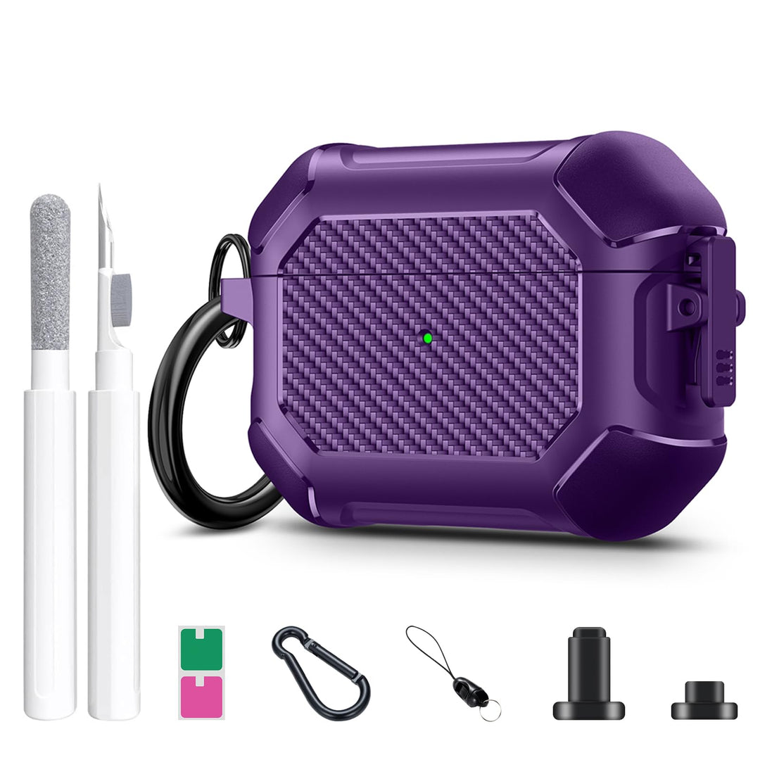 Maxjoy Carbon Fiber AirPods Case with Keychain - DOKUTRONIX