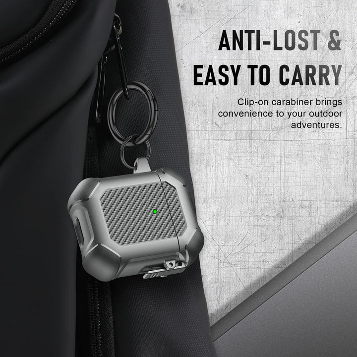 Maxjoy Carbon Fiber AirPods Case with Keychain - DOKUTRONIX