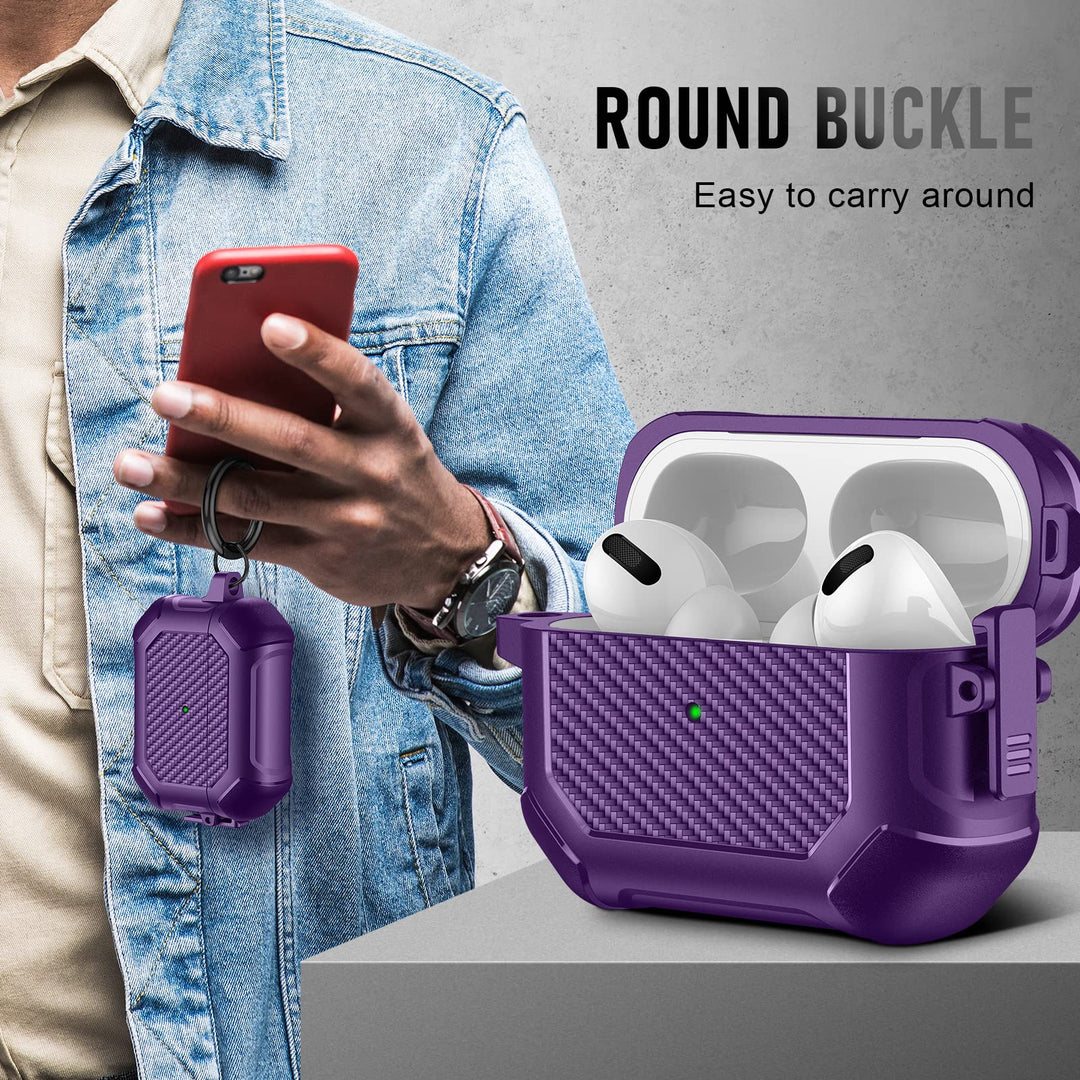 Maxjoy Carbon Fiber AirPods Case with Keychain - DOKUTRONIX