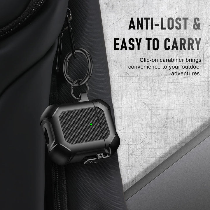 Maxjoy Carbon Fiber AirPods Case with Keychain - DOKUTRONIX