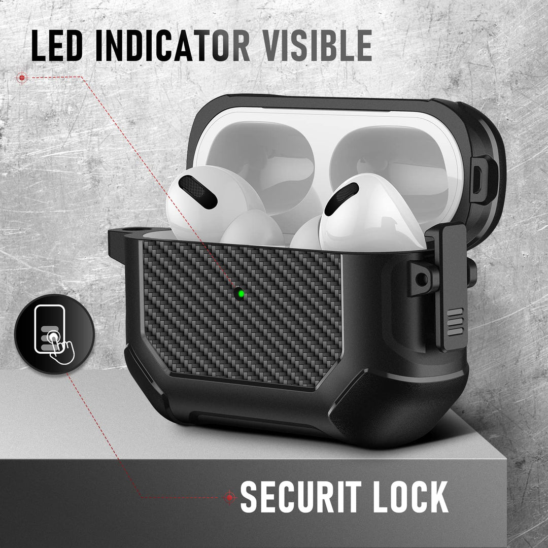 Maxjoy Carbon Fiber AirPods Case with Keychain - DOKUTRONIX