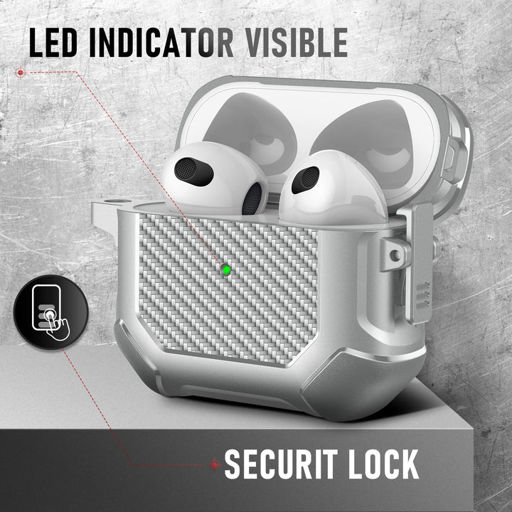 Maxjoy Carbon Fiber AirPods Case with Keychain - DOKUTRONIX