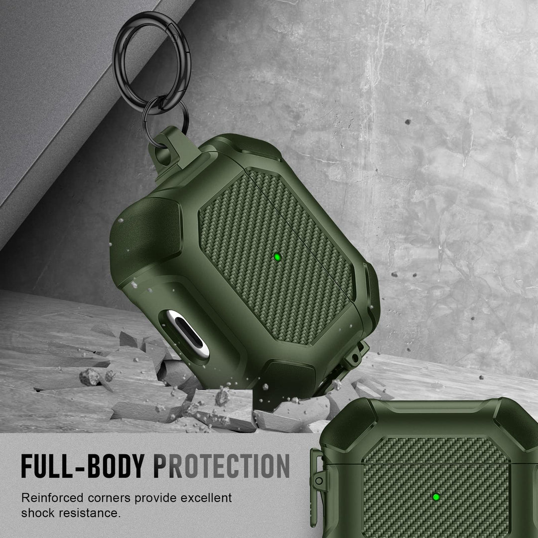 Maxjoy Carbon Fiber AirPods Case with Keychain - DOKUTRONIX