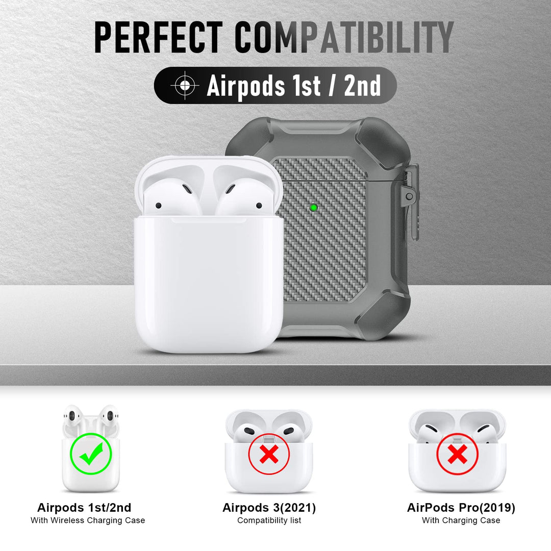 Maxjoy Carbon Fiber AirPods Case with Keychain - DOKUTRONIX