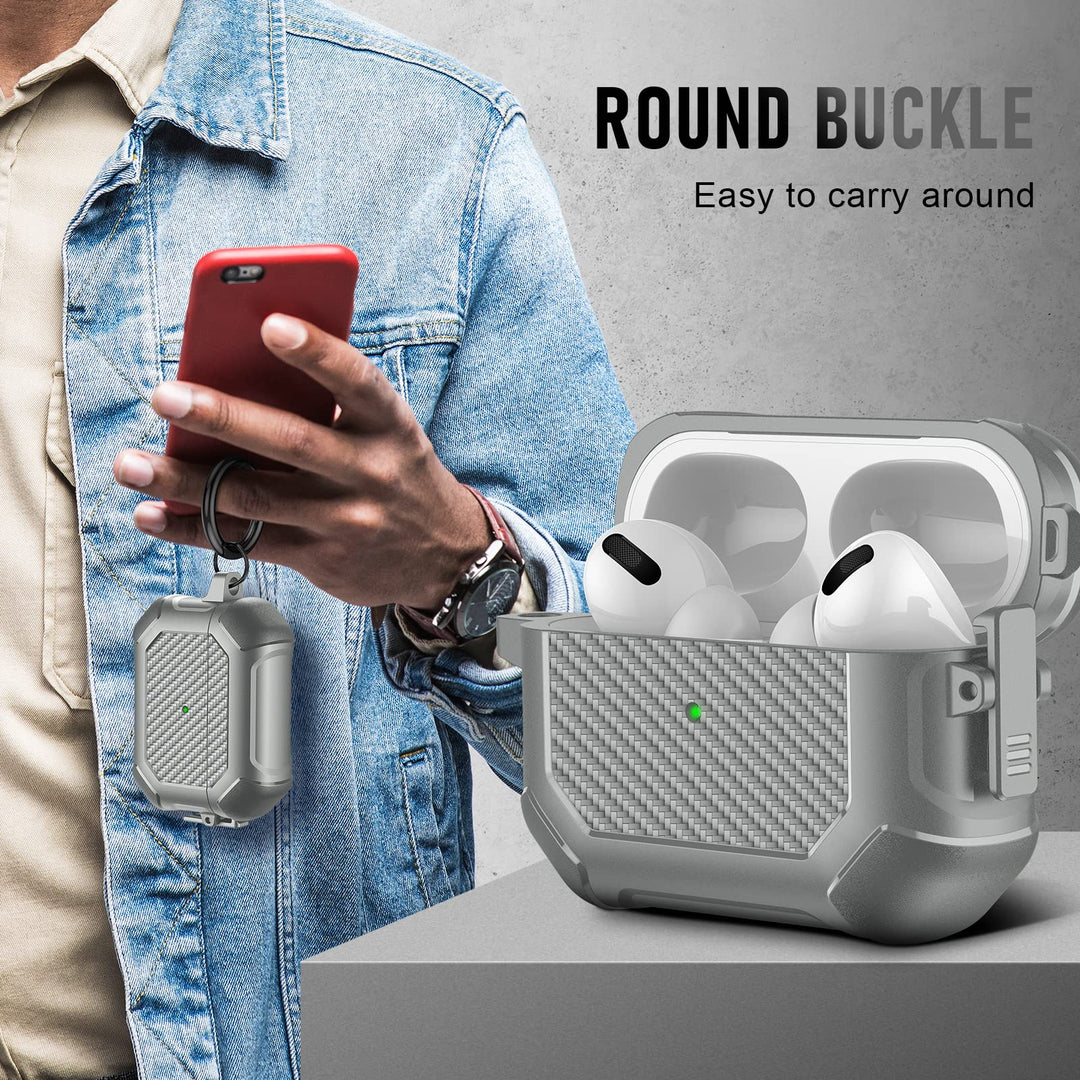 Maxjoy Carbon Fiber AirPods Case with Keychain - DOKUTRONIX