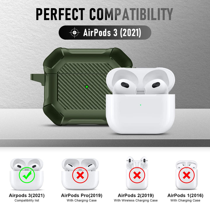 Maxjoy Carbon Fiber AirPods Case with Keychain - DOKUTRONIX