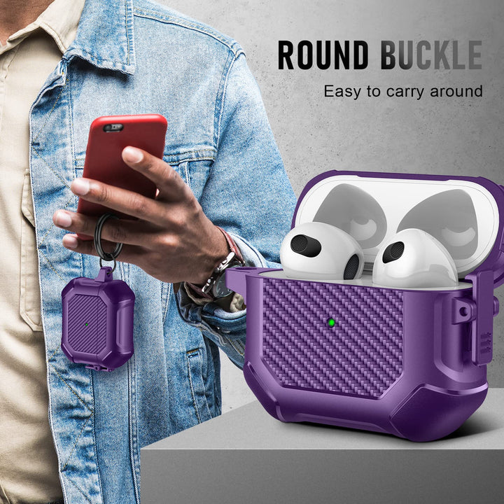 Maxjoy Carbon Fiber AirPods Case with Keychain - DOKUTRONIX