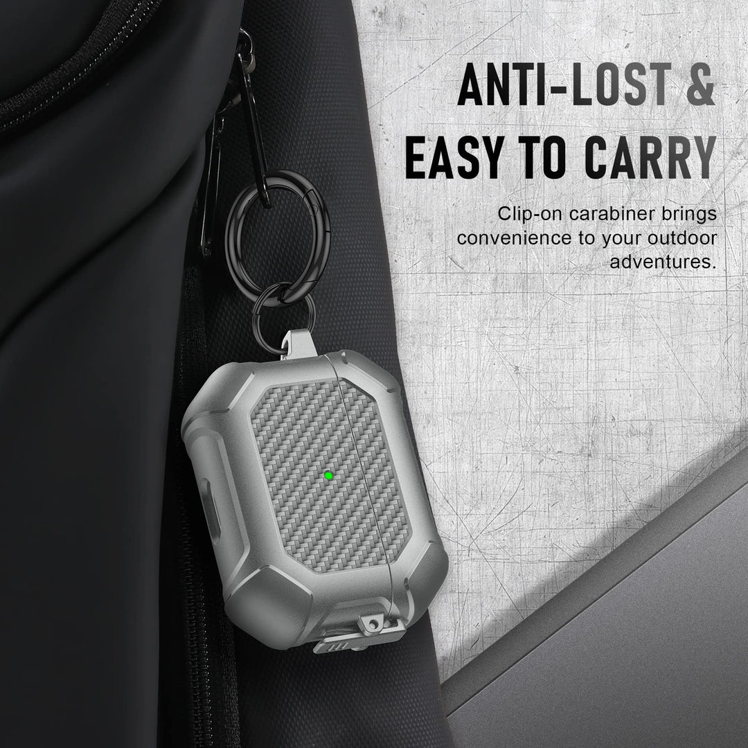 Maxjoy Carbon Fiber AirPods Case with Keychain - DOKUTRONIX