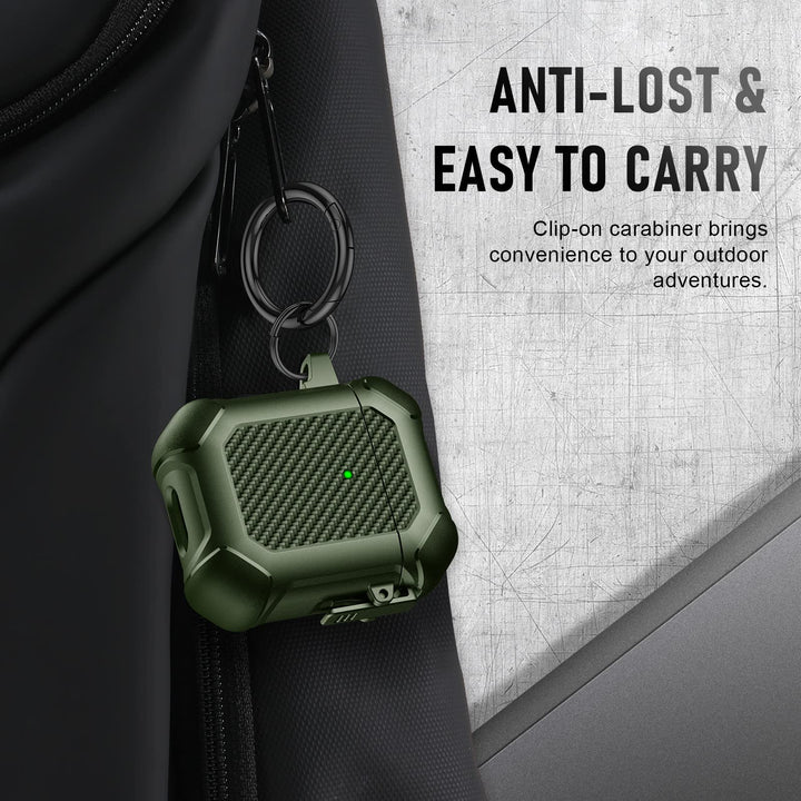 Maxjoy Carbon Fiber AirPods Case with Keychain - DOKUTRONIX