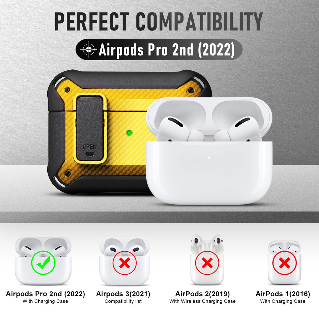 Maxjoy Carbon Fiber AirPods Case with Keychain - DOKUTRONIX