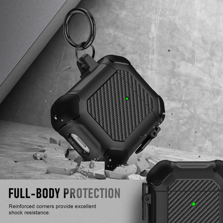 Maxjoy Carbon Fiber AirPods Case with Keychain - DOKUTRONIX