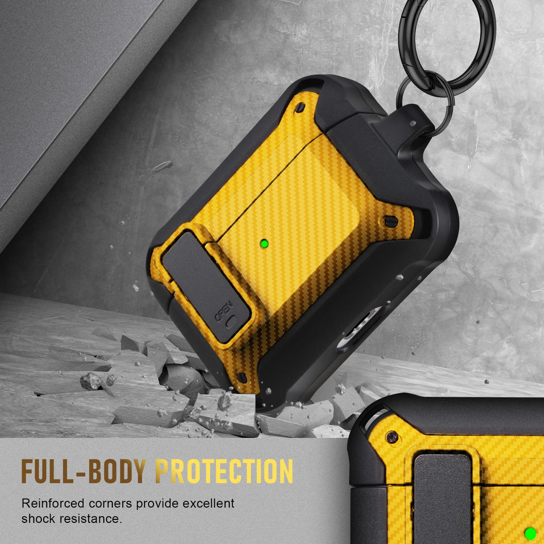 Maxjoy Carbon Fiber AirPods Case with Keychain - DOKUTRONIX