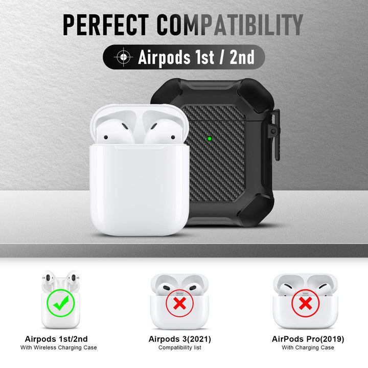 Maxjoy Carbon Fiber AirPods Case with Keychain - DOKUTRONIX