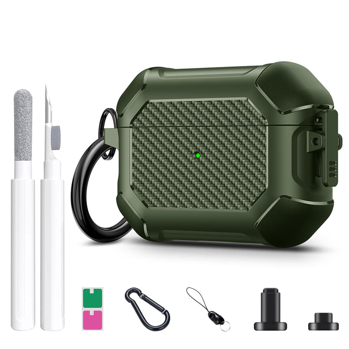 Maxjoy Carbon Fiber AirPods Case with Keychain - DOKUTRONIX