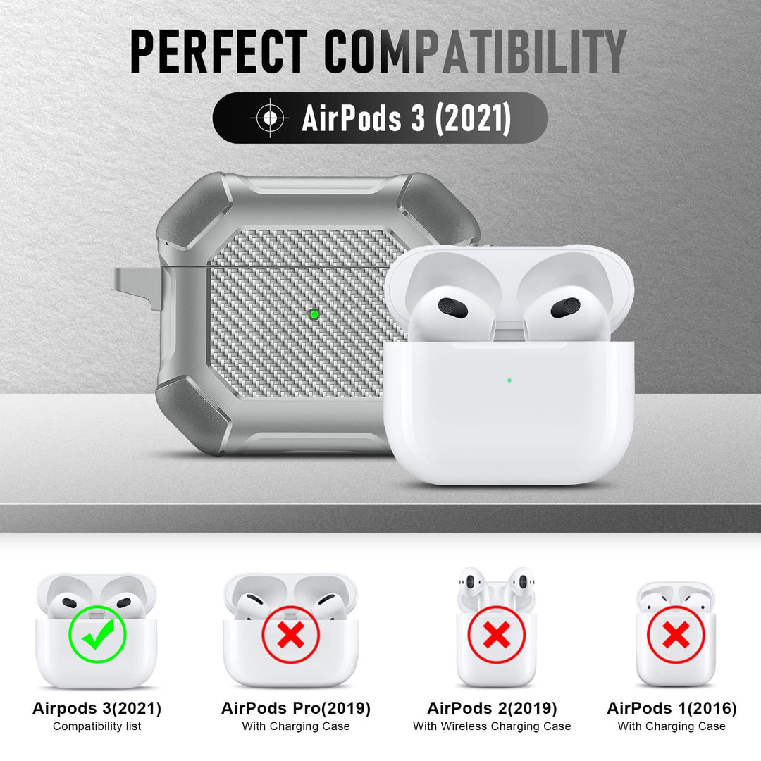 Maxjoy Carbon Fiber AirPods Case with Keychain - DOKUTRONIX