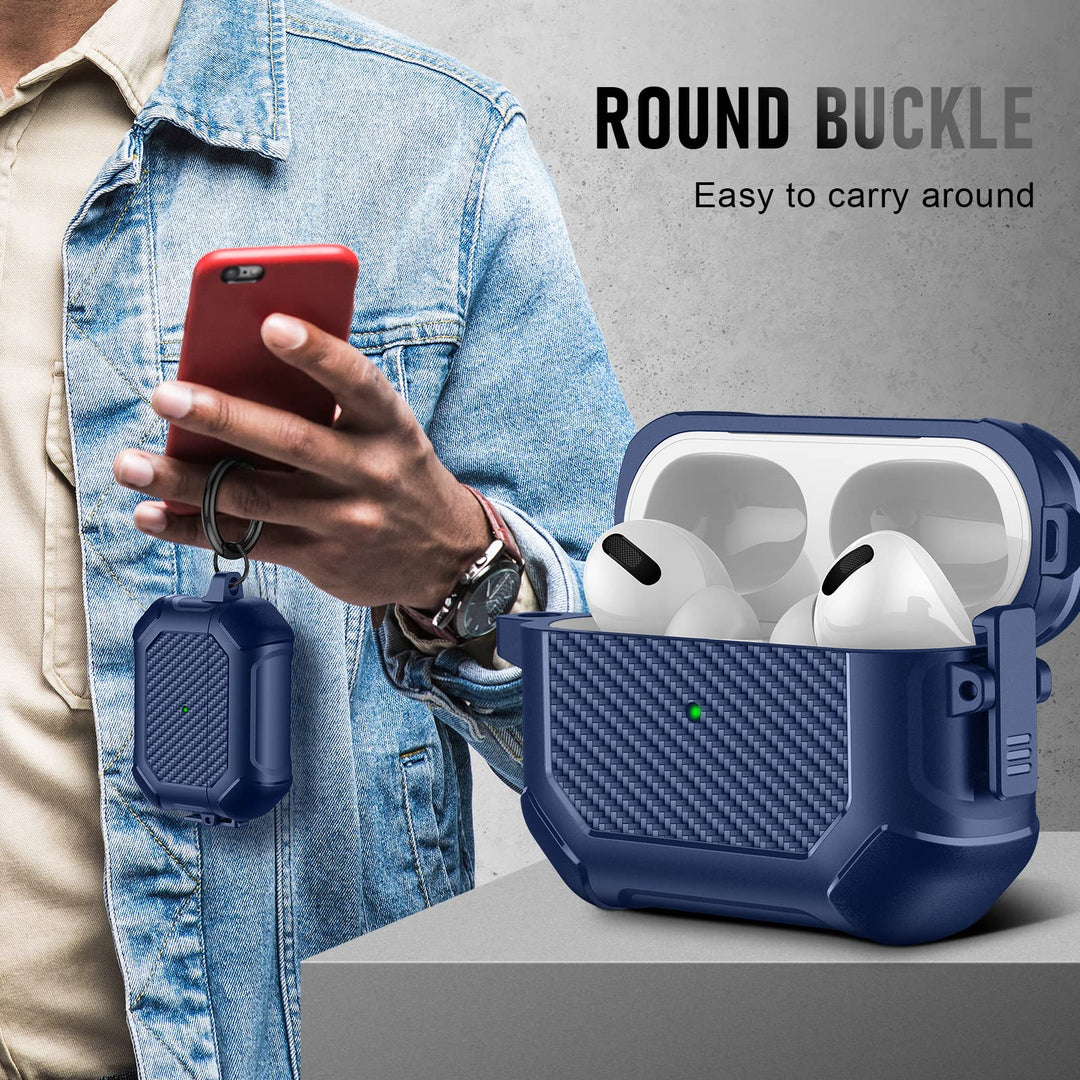 Maxjoy Carbon Fiber AirPods Case with Keychain - DOKUTRONIX