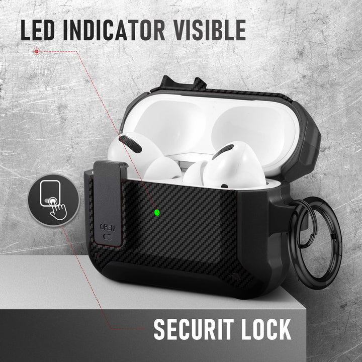 Maxjoy Carbon Fiber AirPods Case with Keychain - DOKUTRONIX